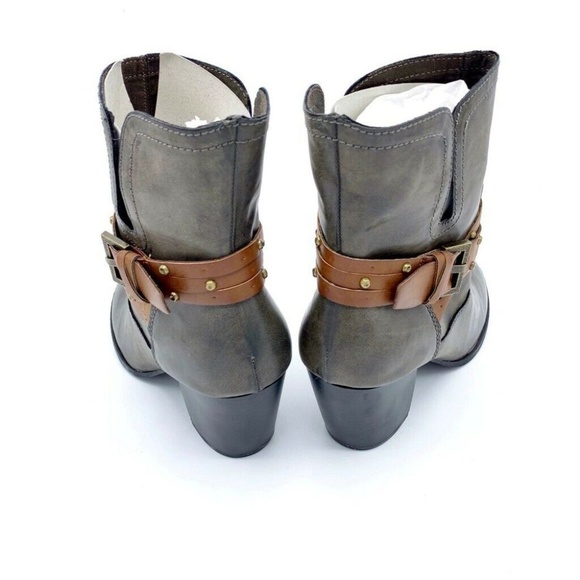 NEW MIA Fabrizia Ankle Gray Heel Faux Leather 9 - Picture 5 of 8